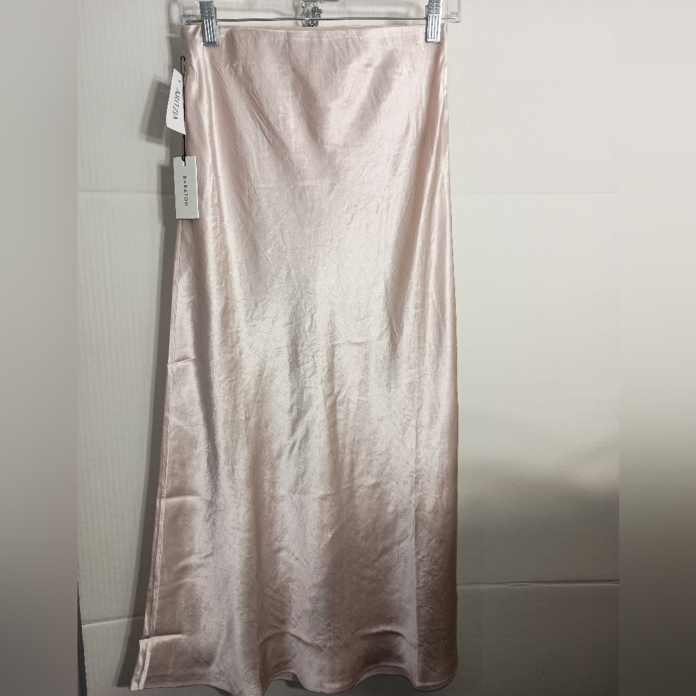 Satin slip maxi skirt